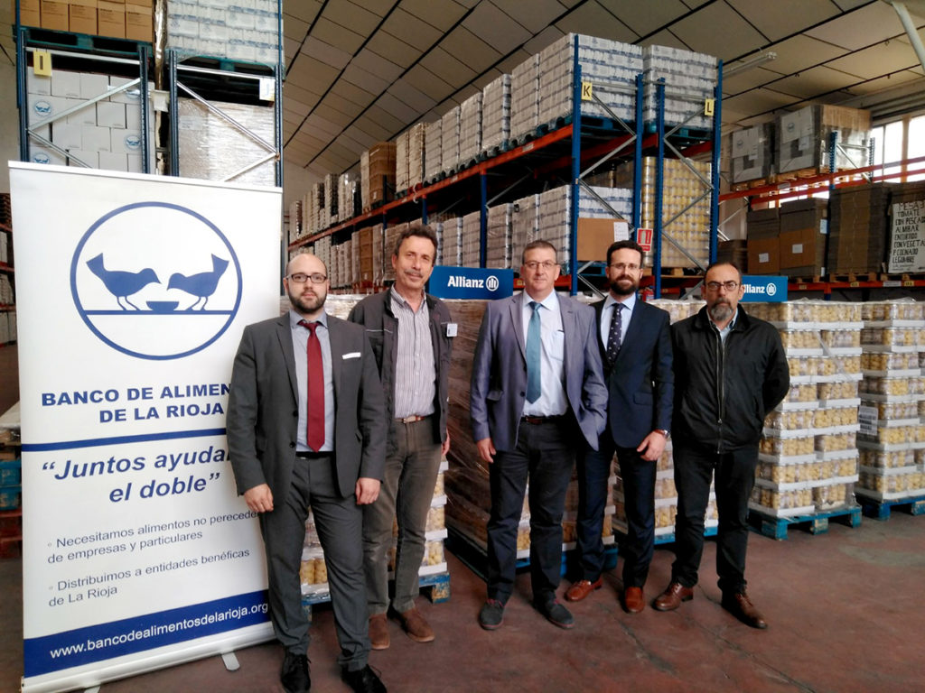 Allianz Seguros dona al Banco de Alimentos de La Rioja 48.550 kilos