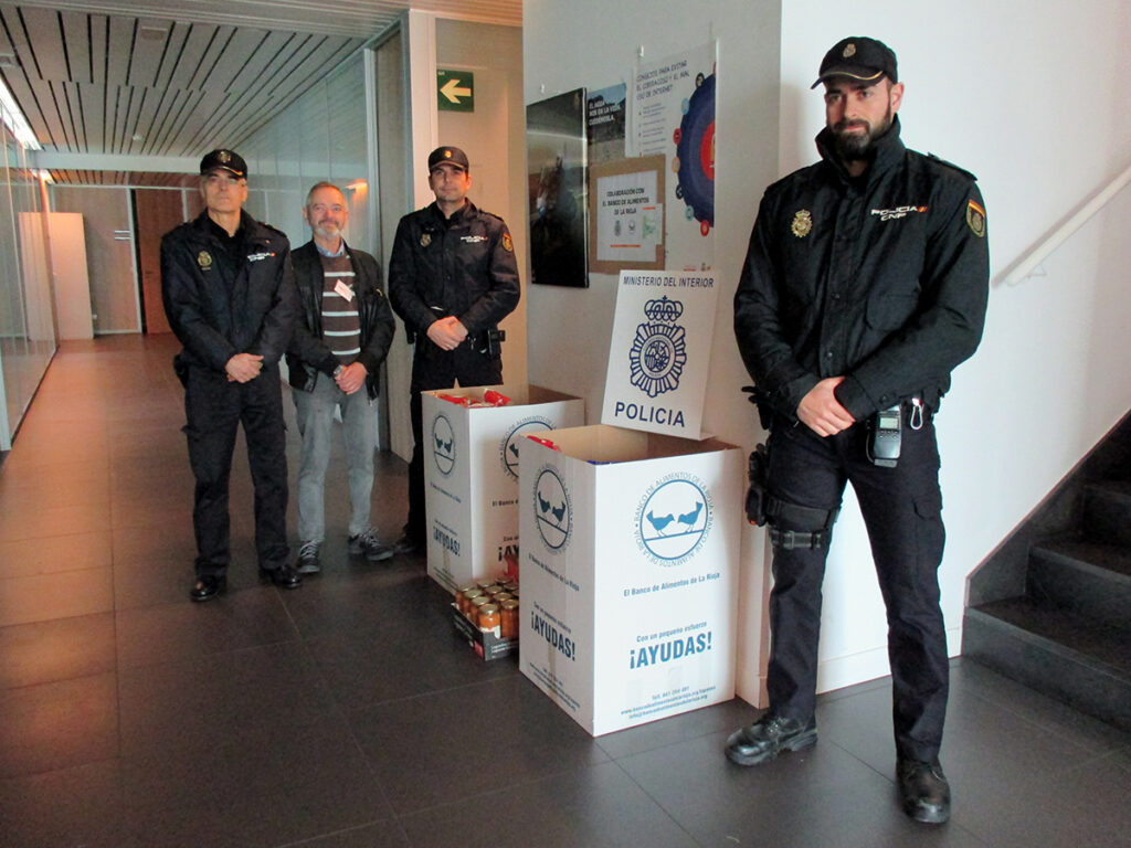 163 kilos de alimentos son los recogidos en la Jefatura Superior de Policía Nacional de La Rioja