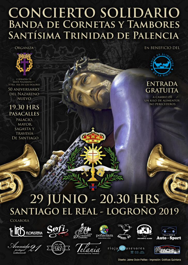 La Cofradía de Jesús Nazareno y Nuestra Señora de los Dolores de Logroño organiza un concierto solidario el sábado, 29 de junio