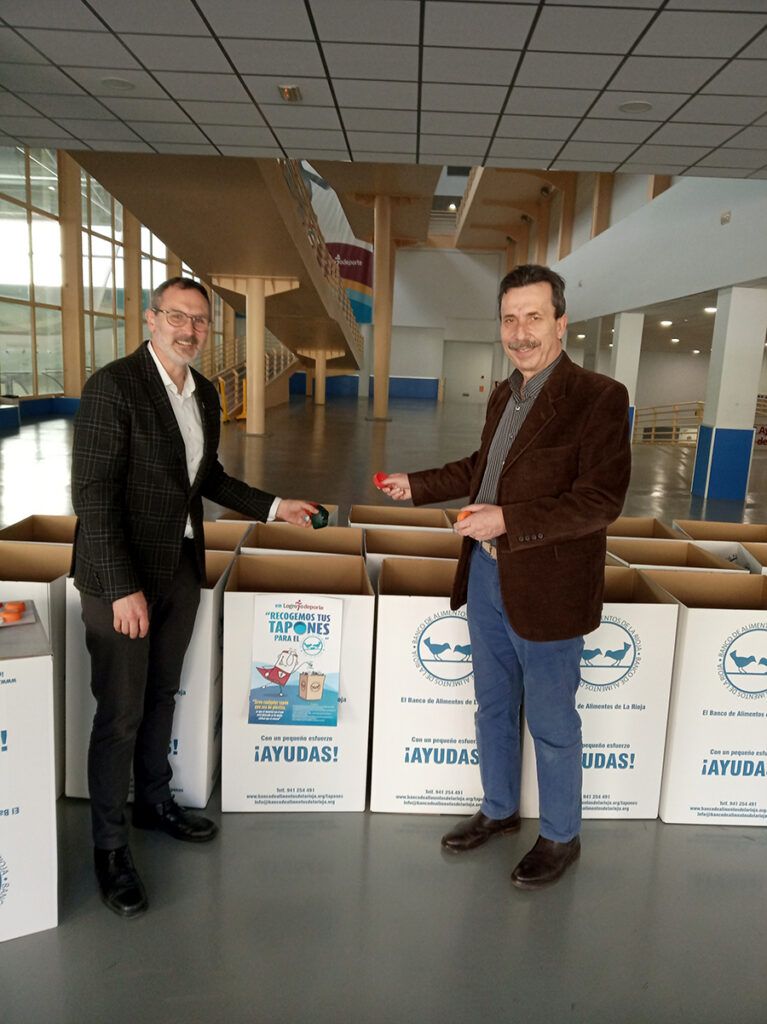 La recogida selectiva de tapones de plástico se extiende por toda la red de instalaciones de Logroño Deporte
