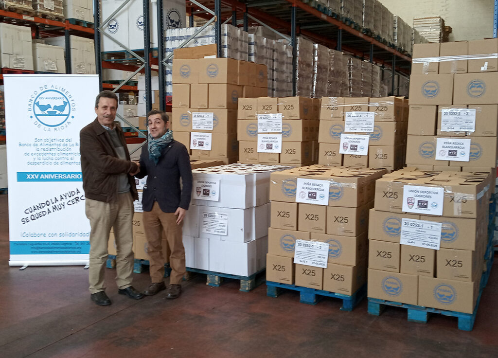 La UD Logroñés entrega al Banco de Alimentos 6.583 kilos