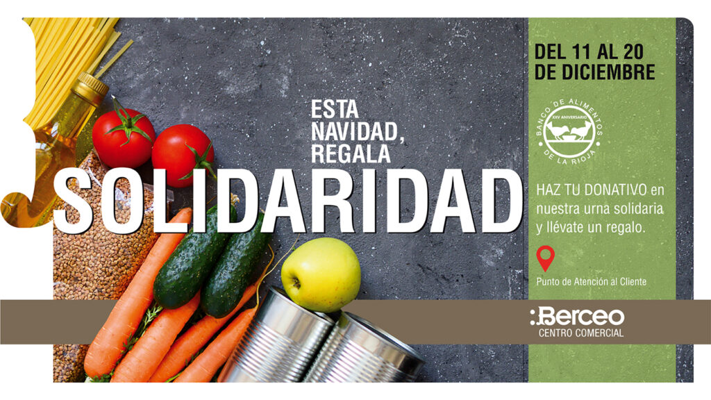 El Centro Comercial Berceo de Logroño pondrá una urna para recoger dinero entre el 11 y el 20 de este mes en favor del Banco de Alimentos de La Rioja
