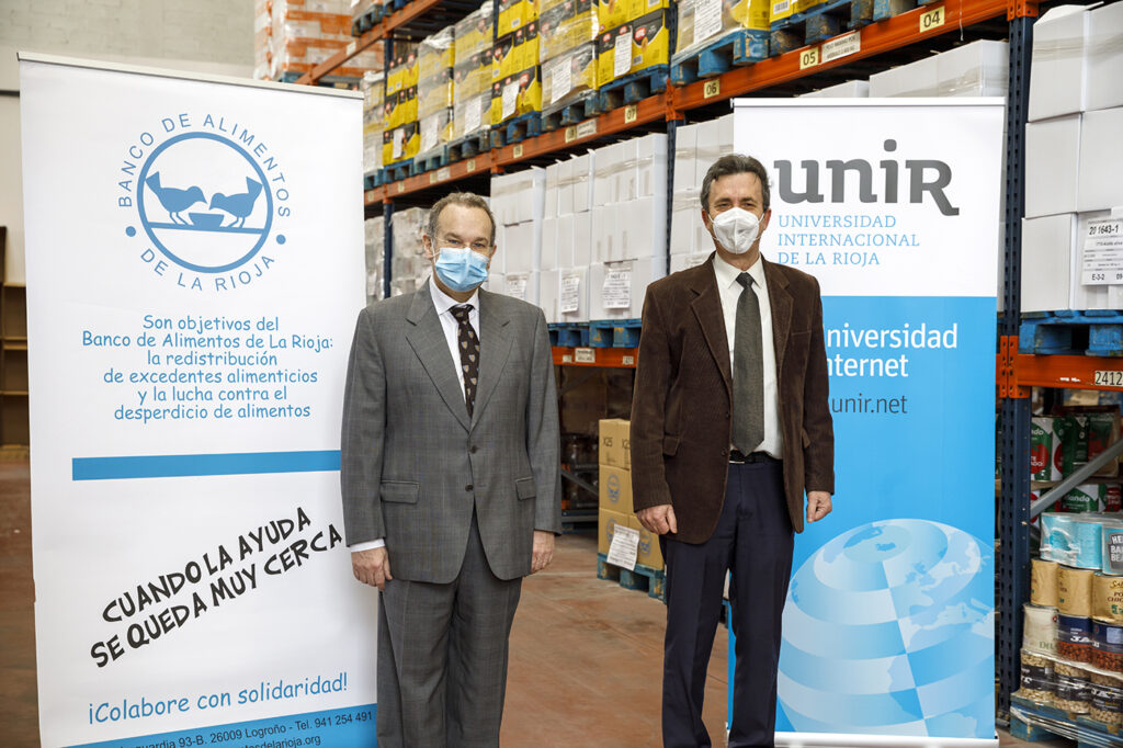 La Universidad Internacional de La Rioja (UNIR) dona al Banco de Alimentos de La Rioja 20.000 euros