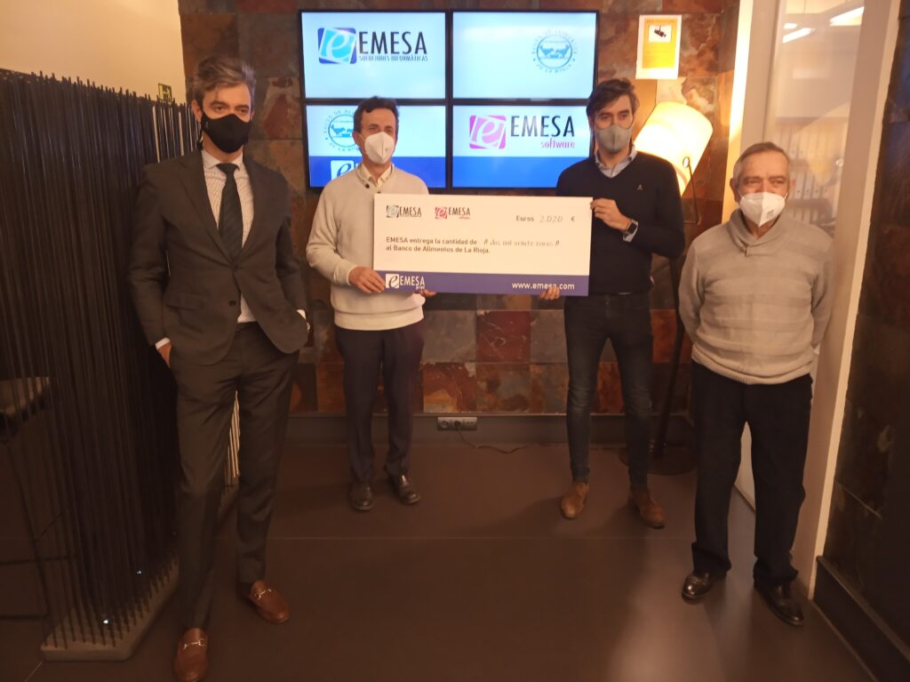 EMESA entrega al Banco de Alimentos de La Rioja 2.020 euros de la campaña ‘Tus compras de corazón’