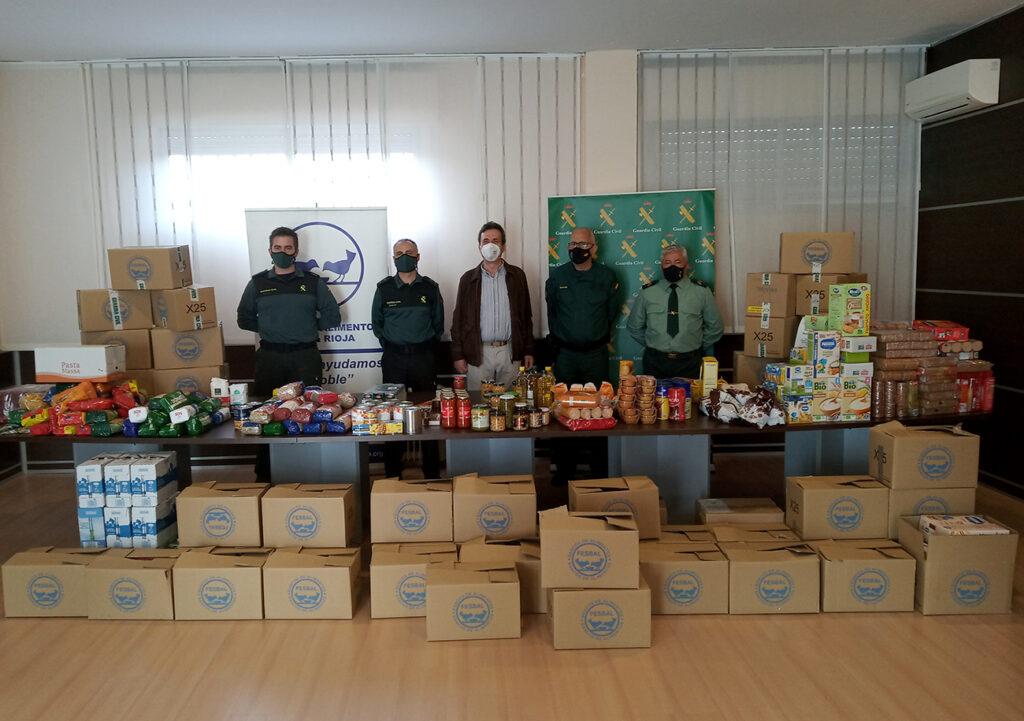 La Guardia Civil dona al Banco de Alimentos de La Rioja 731 kilos de alimentos