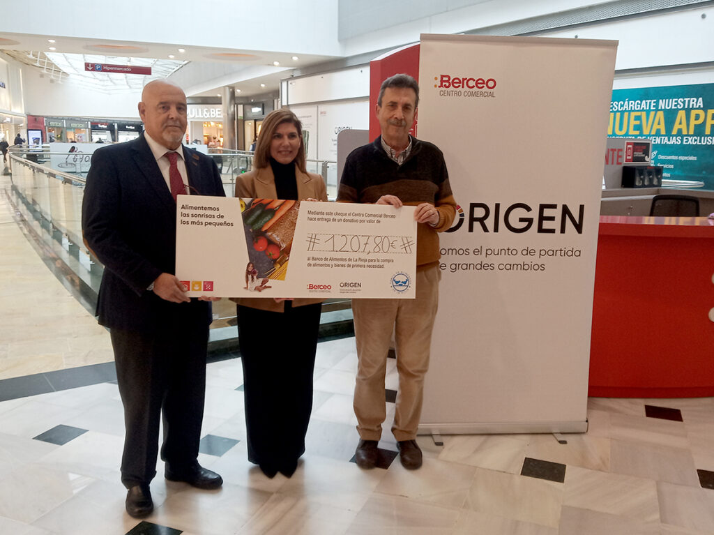 El Centro Comercial Berceo dona al Banco de Alimentos 1.207,80 euros de la campaña ‘Alimentando Sonrisas’