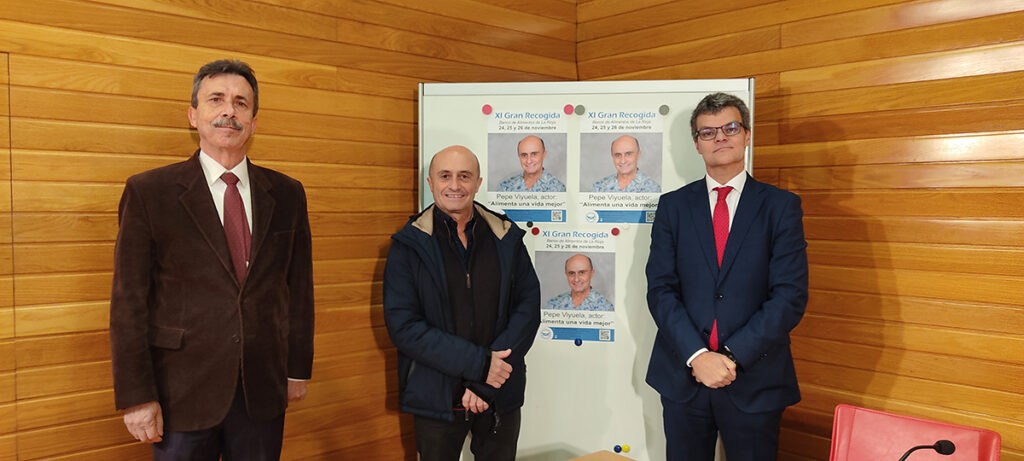 La ‘XI Gran Recogida 2023’ del Banco de Alimentos de La Rioja tiene como padrino al actor riojano Pepe Viyuela, y se desarrollará del 24 al 26 de noviembre
