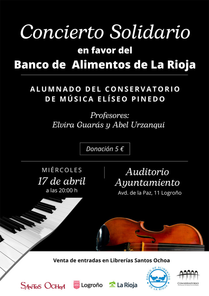Concierto Solidario del alumnado del Conservatorio de Música Elíseo Pinedo en favor del Banco de Alimentos