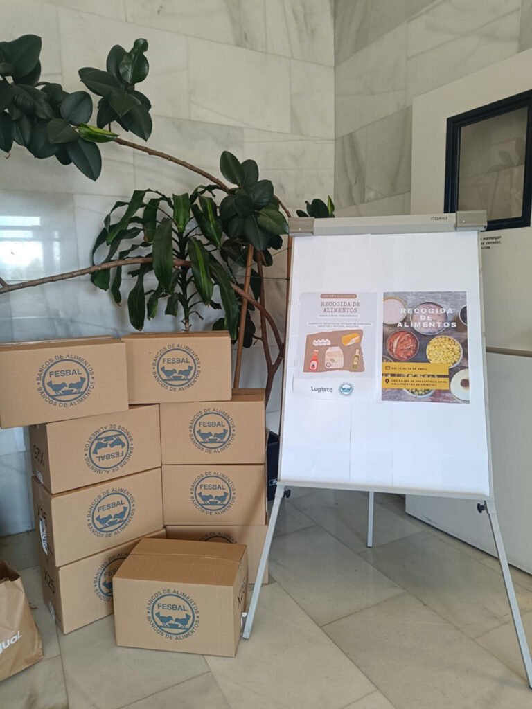 La empresa Logista Logroño S.L. aporta al Banco de Alimentos de La Rioja 50 kilos de comida