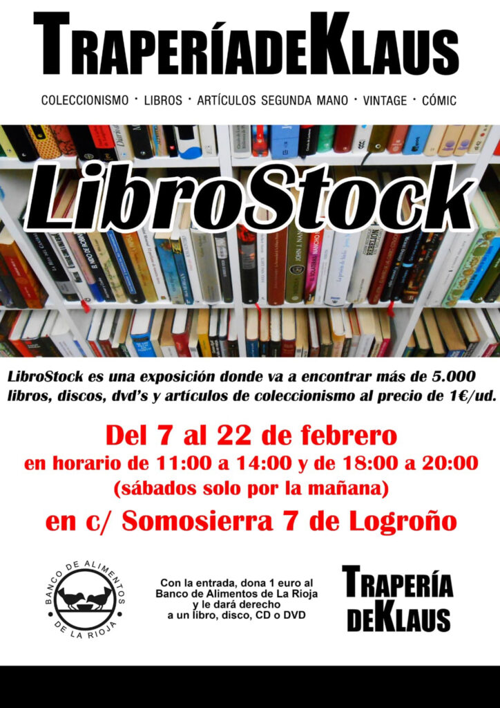 Cartel de la IV exposición LibroStock de Trapería de Klaus.