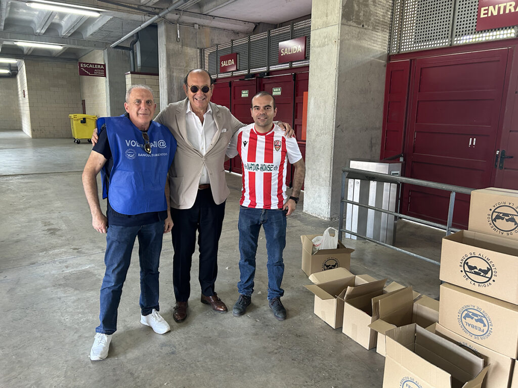 Entrada gratis al UD Logroñés-Alavés B  con tres kilos de alimentos o un donativo de 3 euros