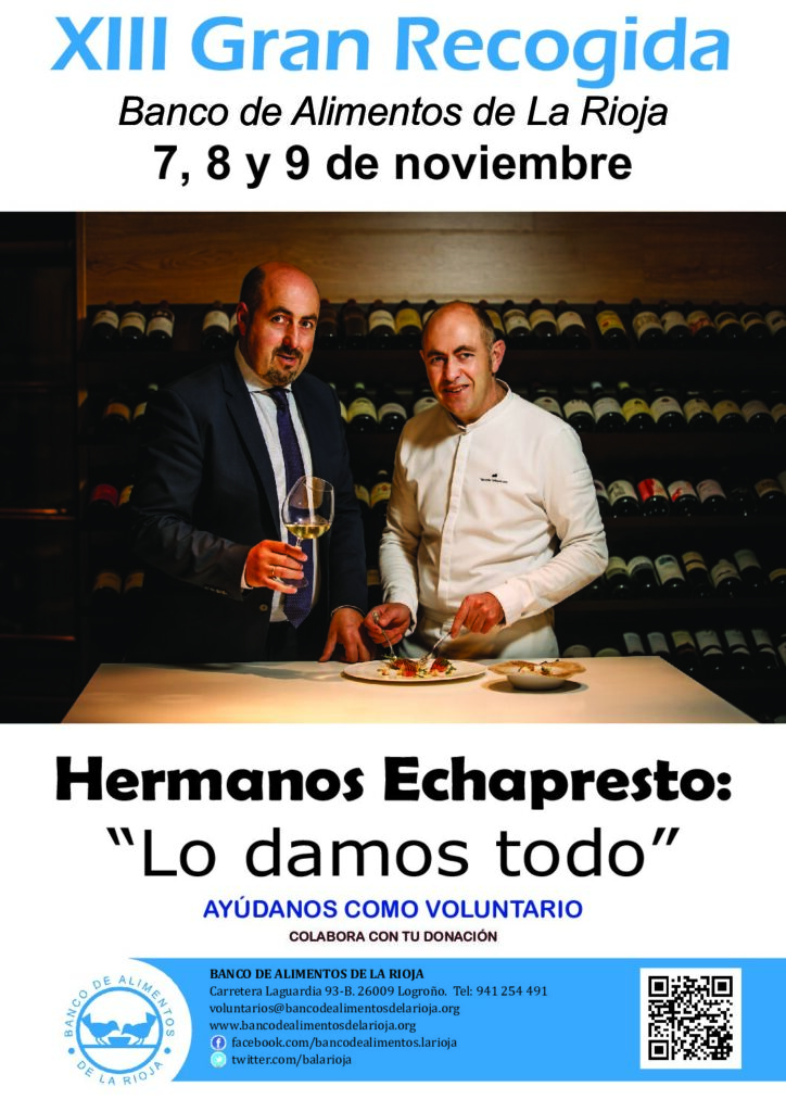 La XIII Gran Recogida 2025 se inicia el viernes 7 de noviembre en 65 establecimientos de La Rioja