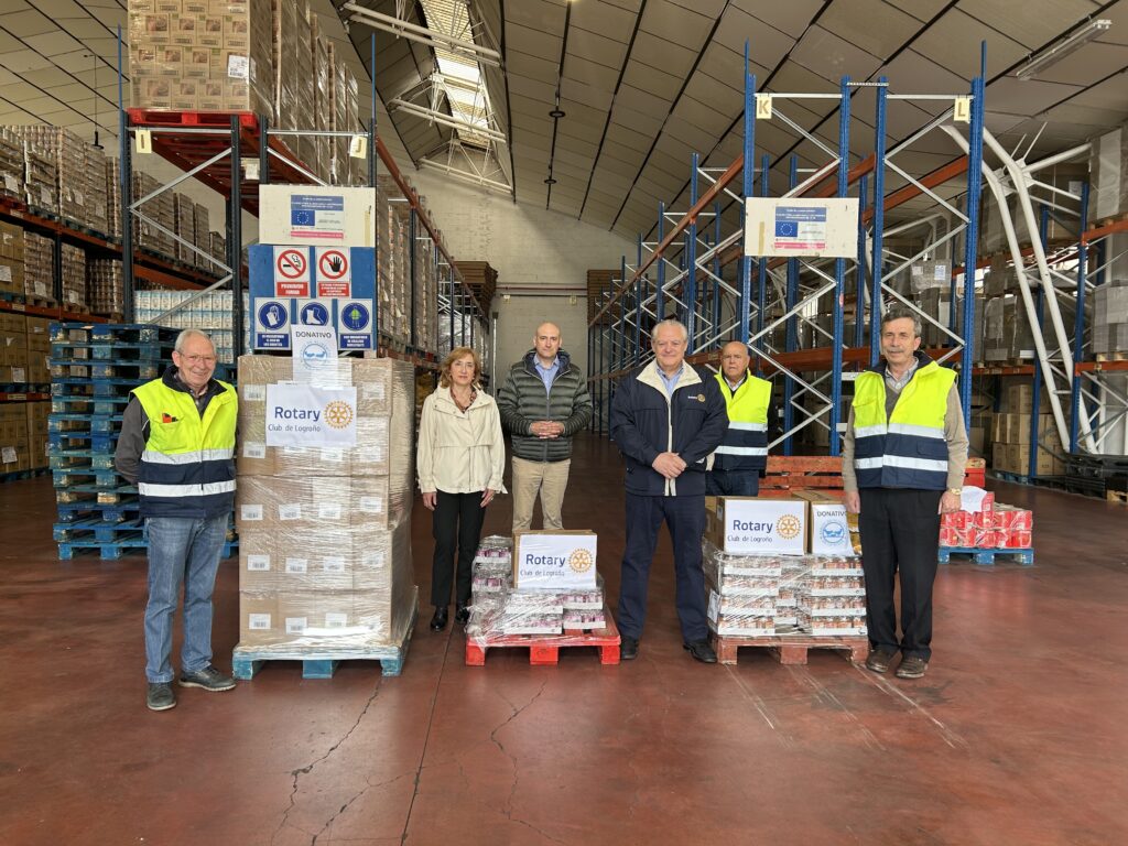 El Rotary Club de Logroño entrega 900 frascos de mermeladas y 360 kilos de cacao al Banco de Alimentos de La Rioja